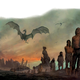 An image depicting the fall of Old Ghis at the hands of Valyria.